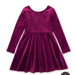 Tea Collection Velour Ballet Dress Cosmic Berry Girls Size 4